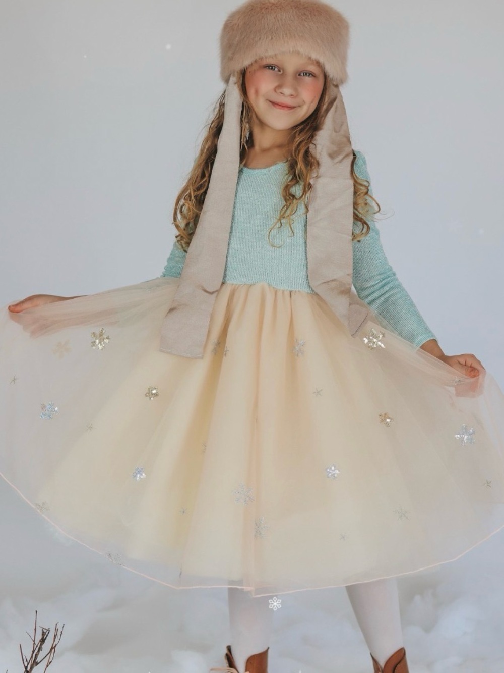 Pleiades Snowflake Tulle Dress Sz 6
